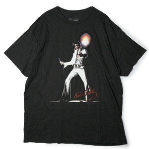 Elvis Presley Shirt Adult XL Graphic Print Black Short Sleeve Cotton T-Shirt Tee